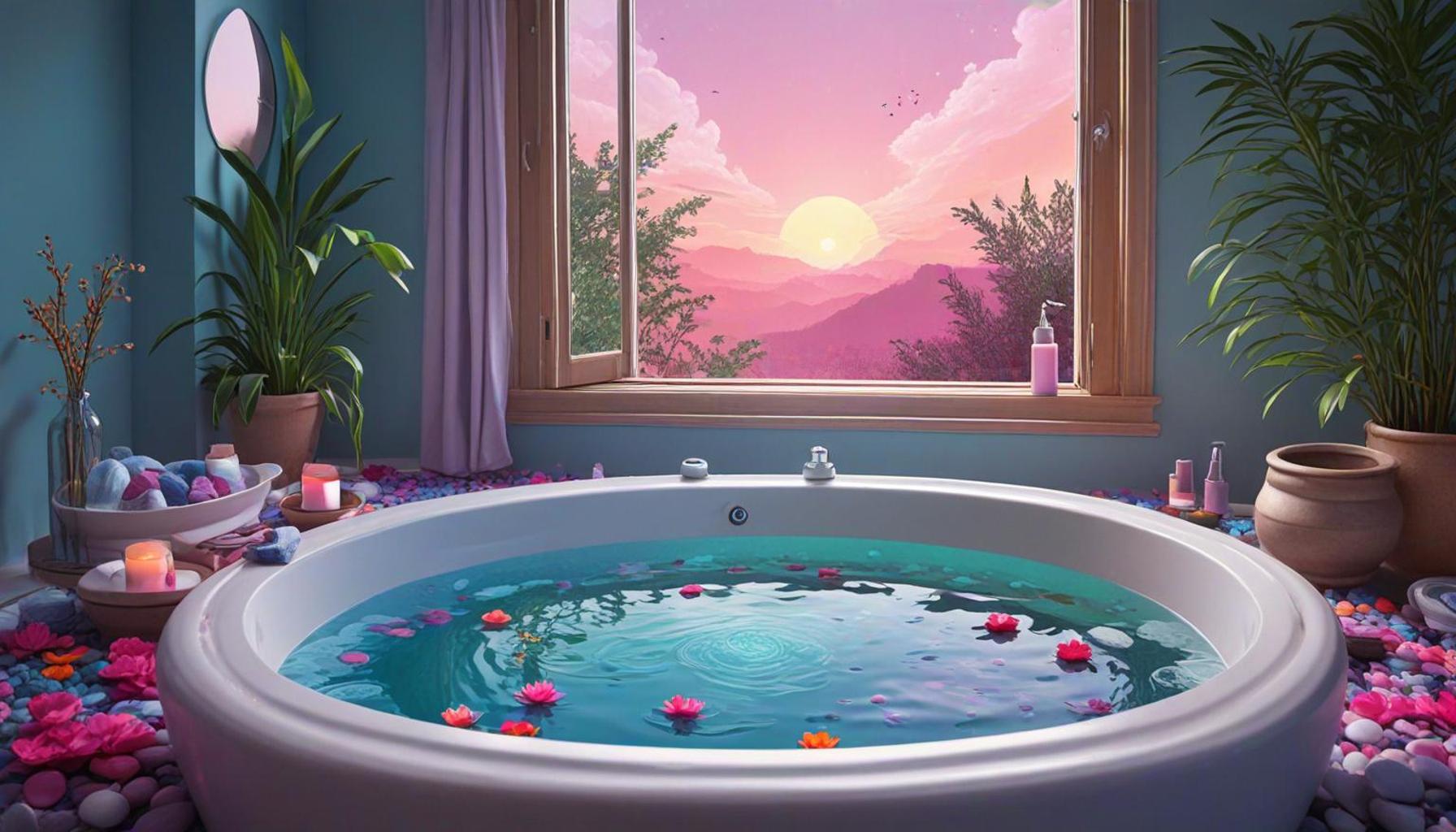 Integrating Guided Visualizations in Bathing Meditation to Enhance Calmness